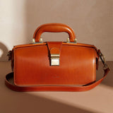 Apex Framed Satchel - Tan