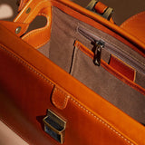 Apex Framed Satchel - Tan
