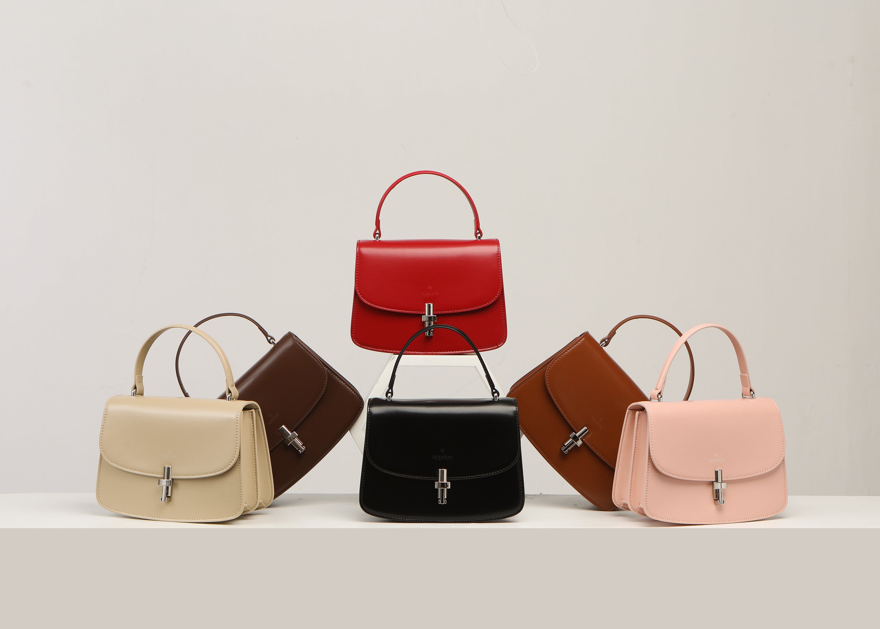 Aura Top-handle Satchel - Ruby