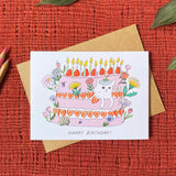 Birthday Cat Cake Card