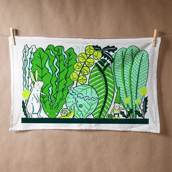 Greens Garden Tea Towel