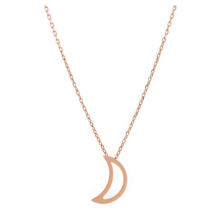 Moon Necklace Rose Gold