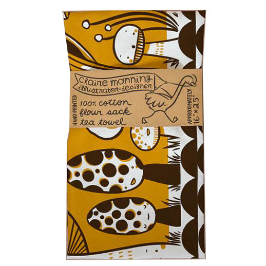 Happy Mushrooms Tea Towel