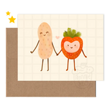 Strawberry & Peanut Greeting Card