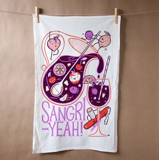 Sangri-yeah! Tea Towel