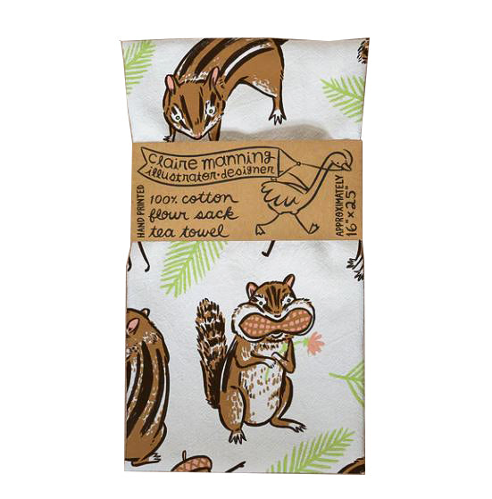 Charlie Chipmunk Tea Towel