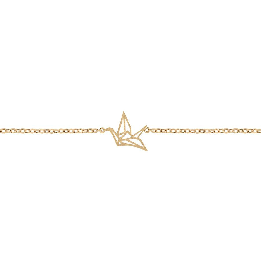 Bronx Origami Crane Bracelet Gold