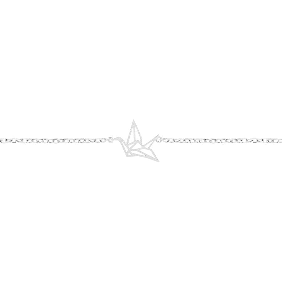 Bronx Origami Crane Bracelet Silver