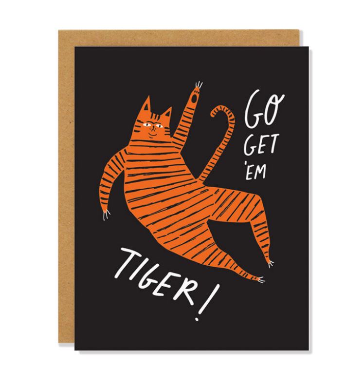 Encouragement Go Get 'Em Tiger Card