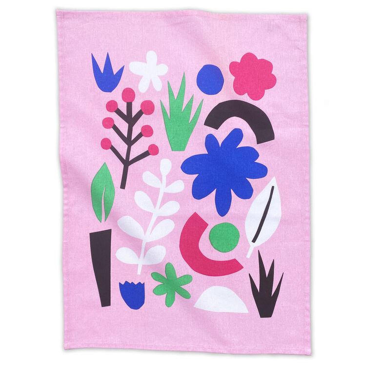 Cut Out Shapes Tea Towel