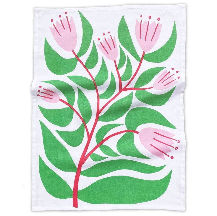 Flowering Plant Tea Towel