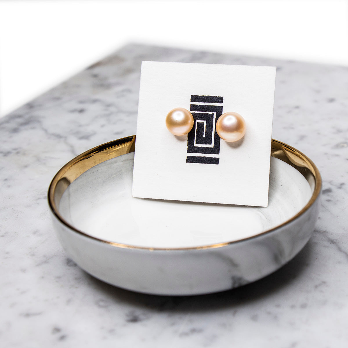 Pearl Studs Earrings (Pink)