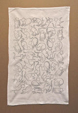 Cats Floating Tea Towel