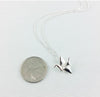Sterling Silver Origami Crane Necklace
