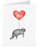 Raccoon Balloon Card