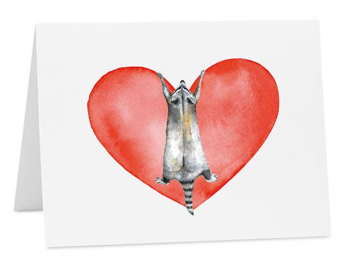 Raccoon Heart Card
