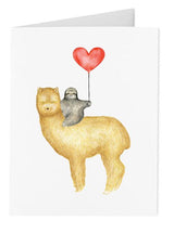 Sloth & Llama Balloon Card