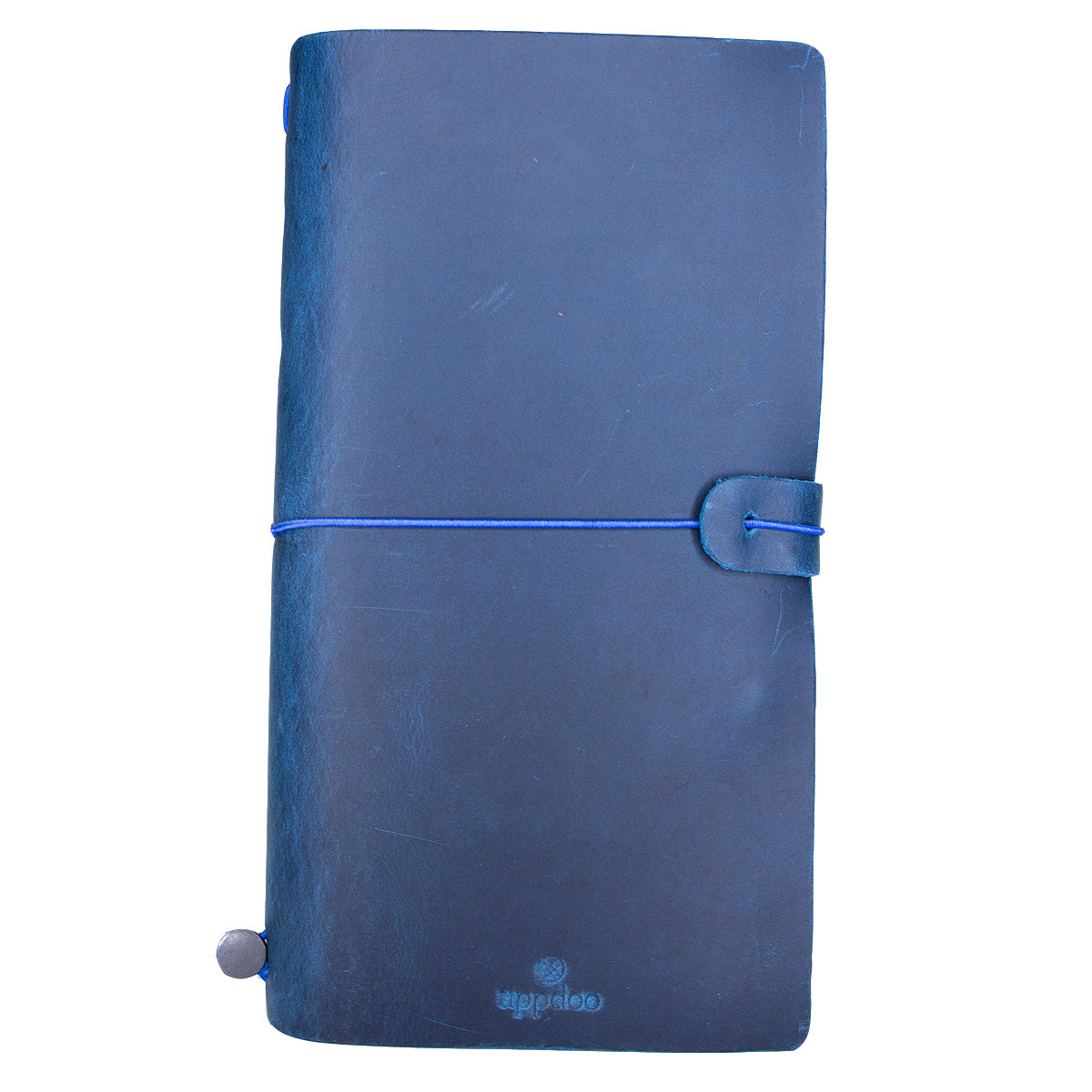 'Explore' Leather Bound Traveler's Notebook - Large Navy