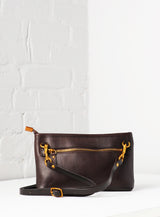 Origami Clutch / Crossbody Bag - Espresso