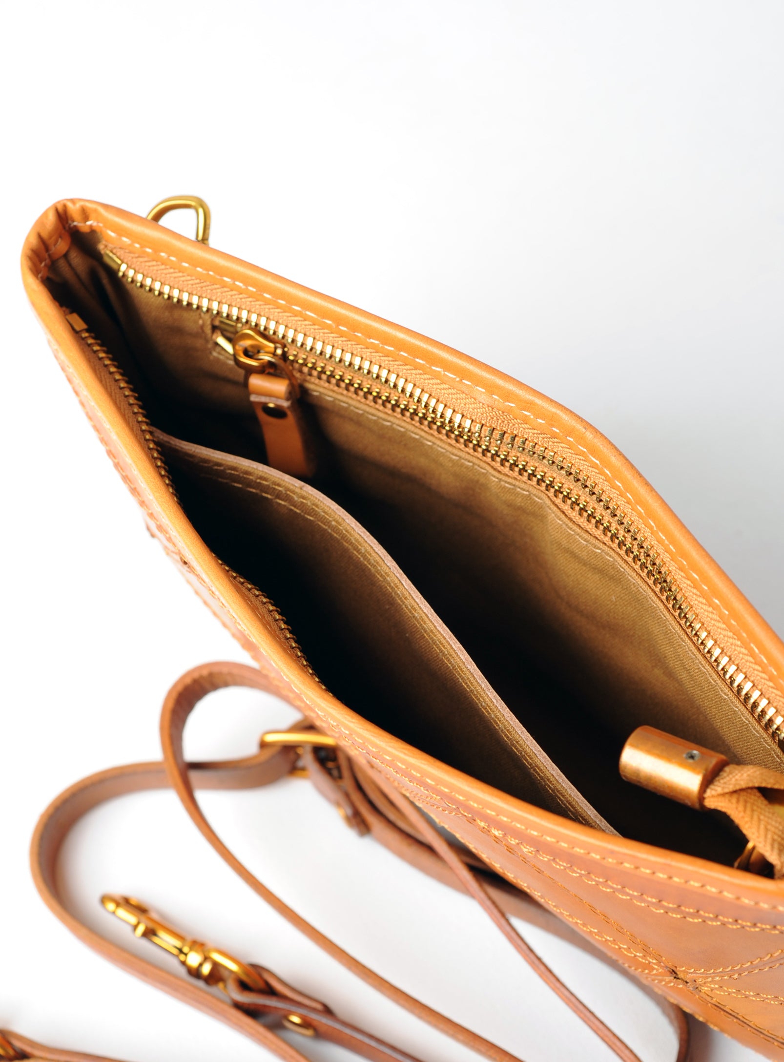 Origami Clutch / Crossbody Bag - Tan