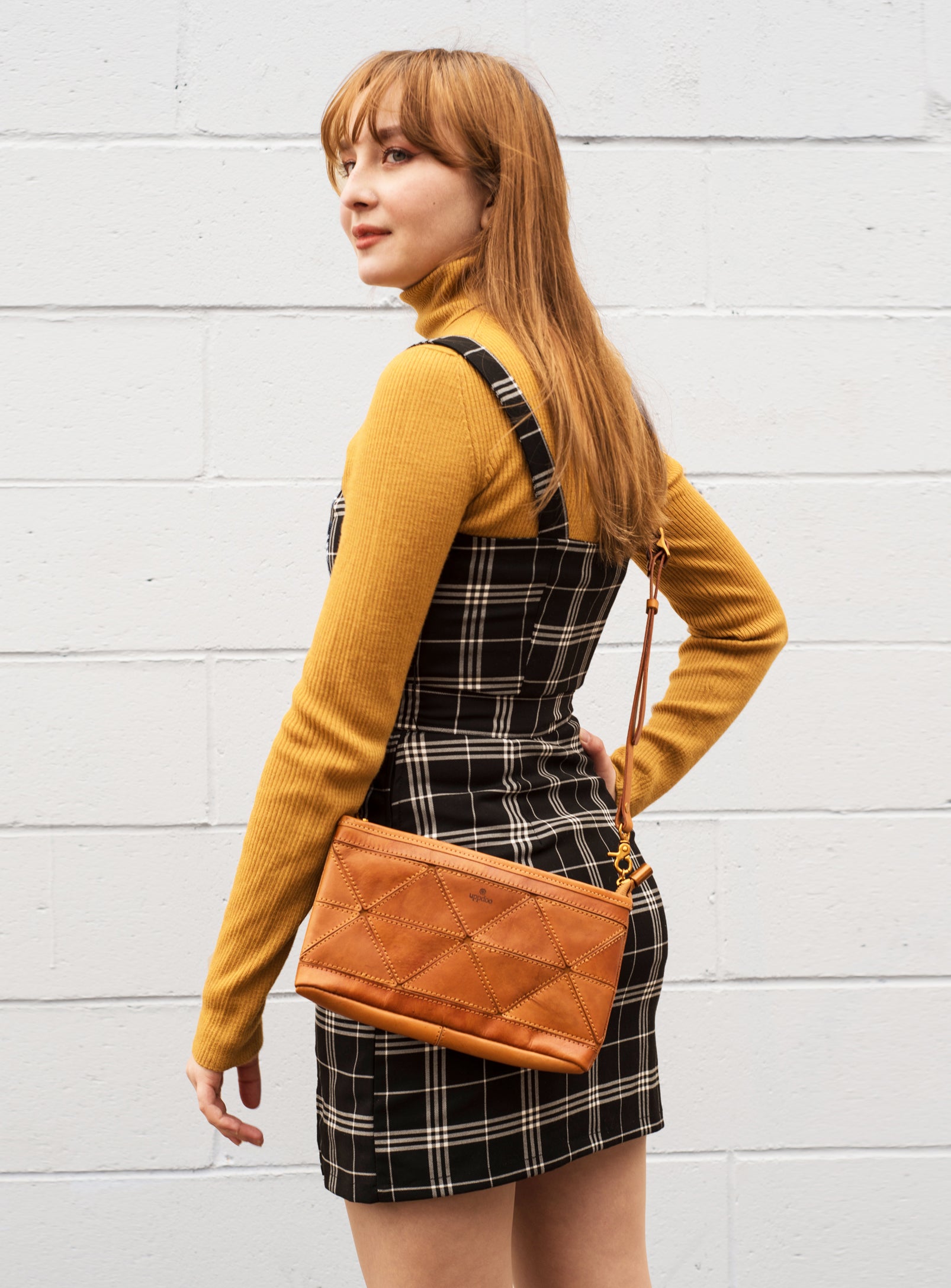 Origami Clutch / Crossbody Bag - Tan