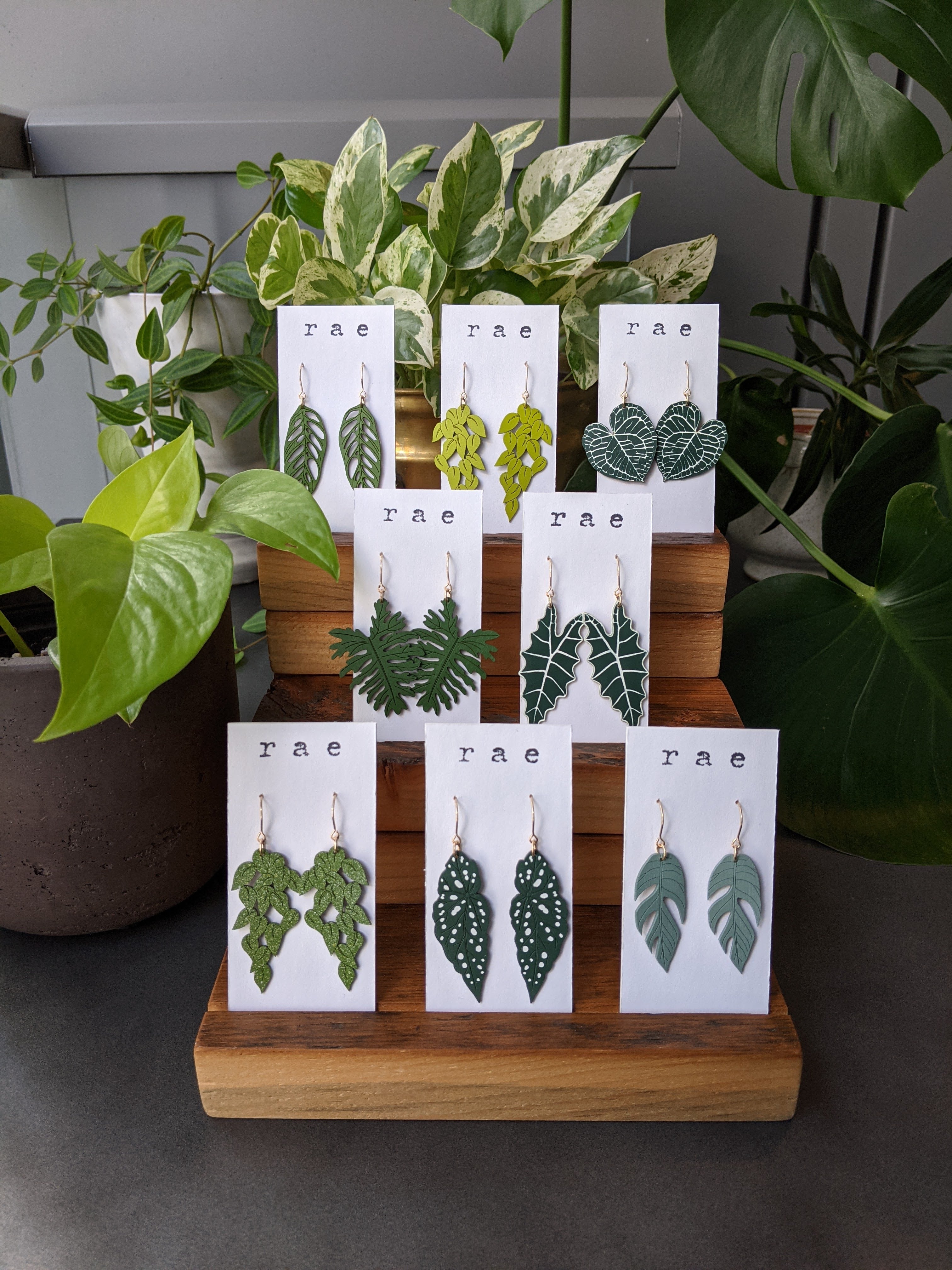 Alocasia Polly Leaf Earrings