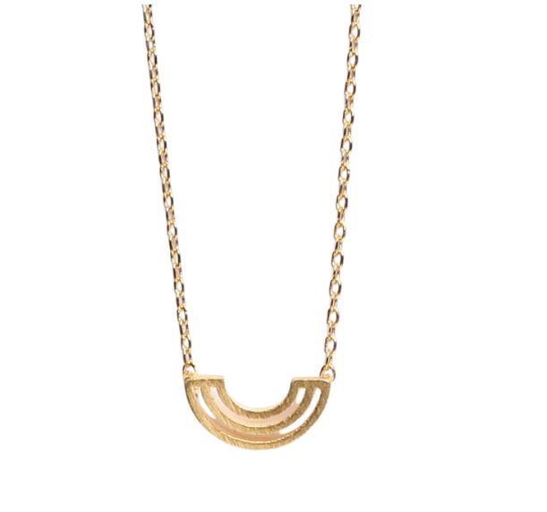 Rainbow Necklace Gold