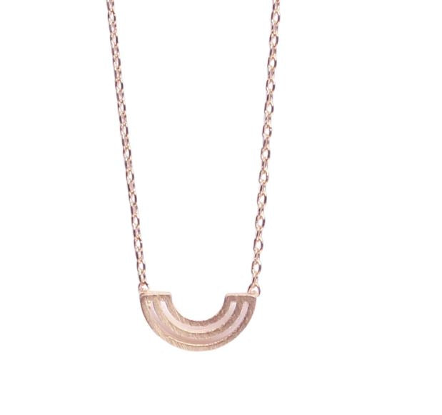 Rainbow Necklace Rose Gold