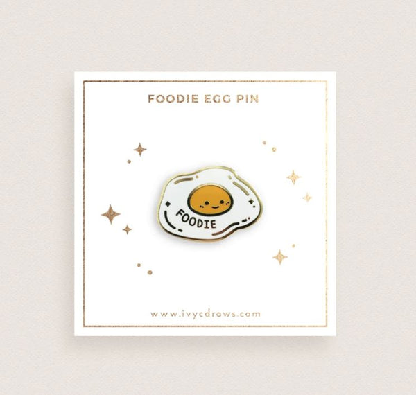 Ivy c Draws - Foodie Egg Pin