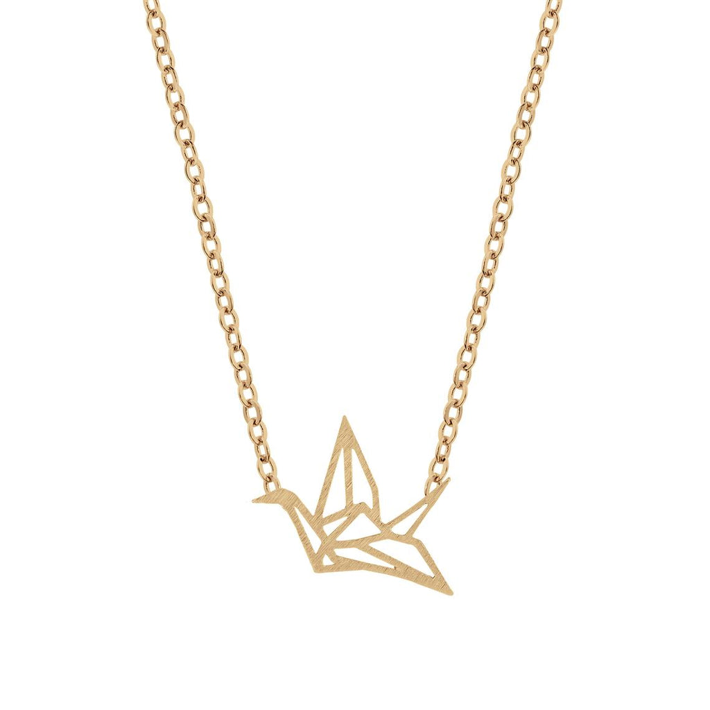 PRYSM - Origami Crane Necklace Gold