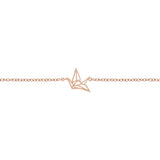 Bronx Origami Crane Bracelet Rose Gold