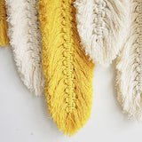 Pure+Weave Studio - Hand Knotted Macramé Feather Wall Hanging Art