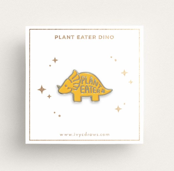 Ivy c Draws - Plant Eater Dino Pin