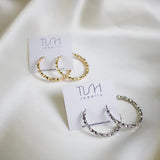 Kara Textured Hoop Earrings