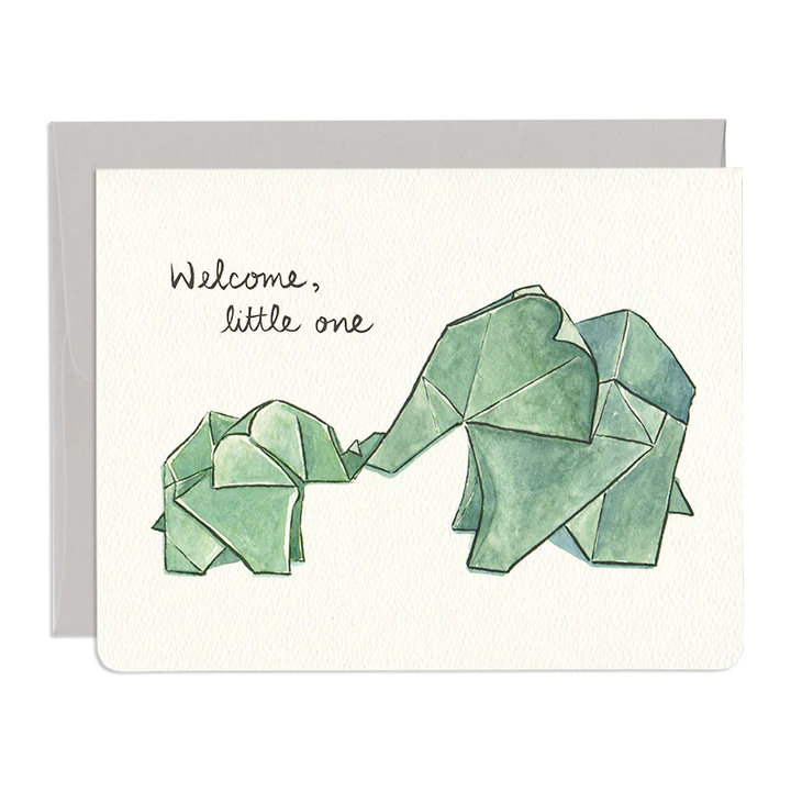 Baby Origami Elephants Card