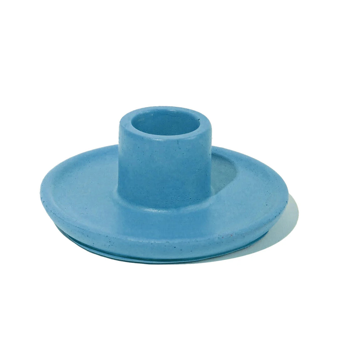 Mesa Taper Candle Holder - Denim Blue