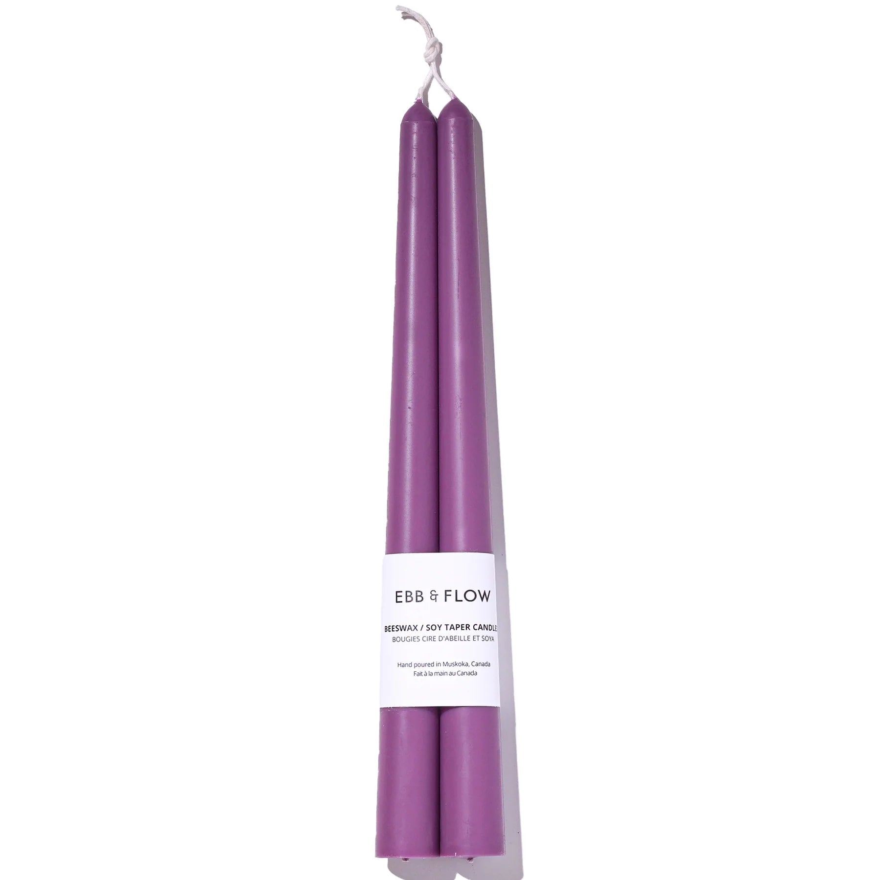 Beeswax/Soy Taper Candle - Mulberry
