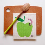 Apple & Worm Sponge Cloth