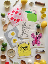 Apple & Worm Sponge Cloth