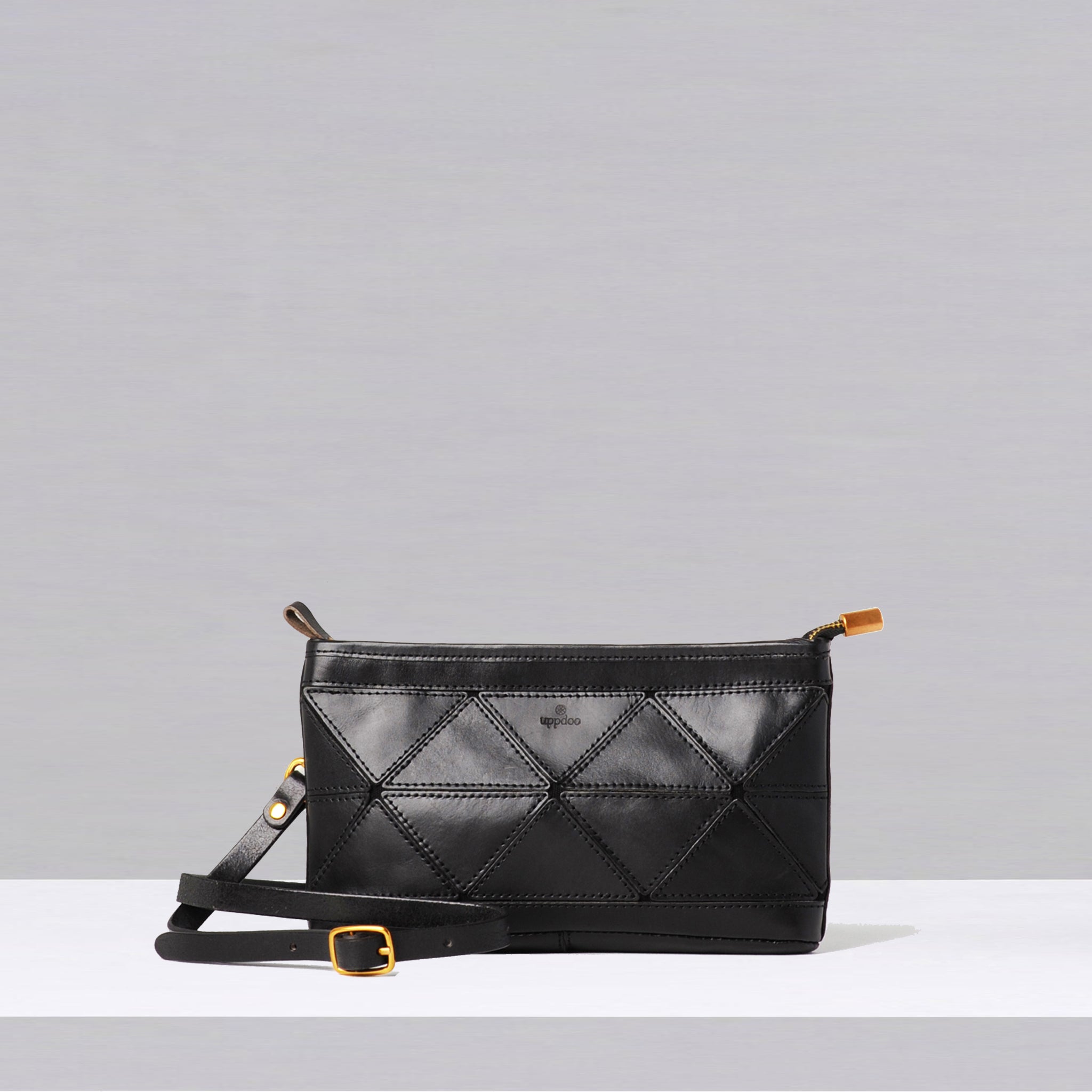Origami Clutch / Crossbody Bag - Black