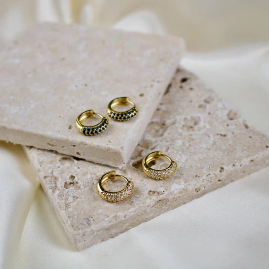 Hera Textured Hoop Earrings