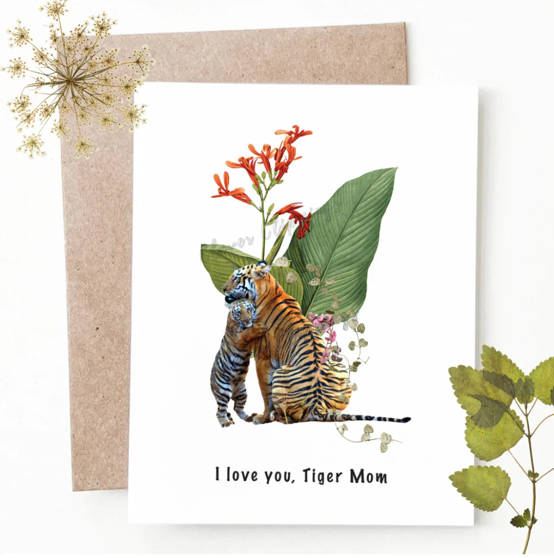 Tiger Mom Greeting Card