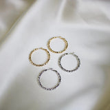 Kara Textured Hoop Earrings