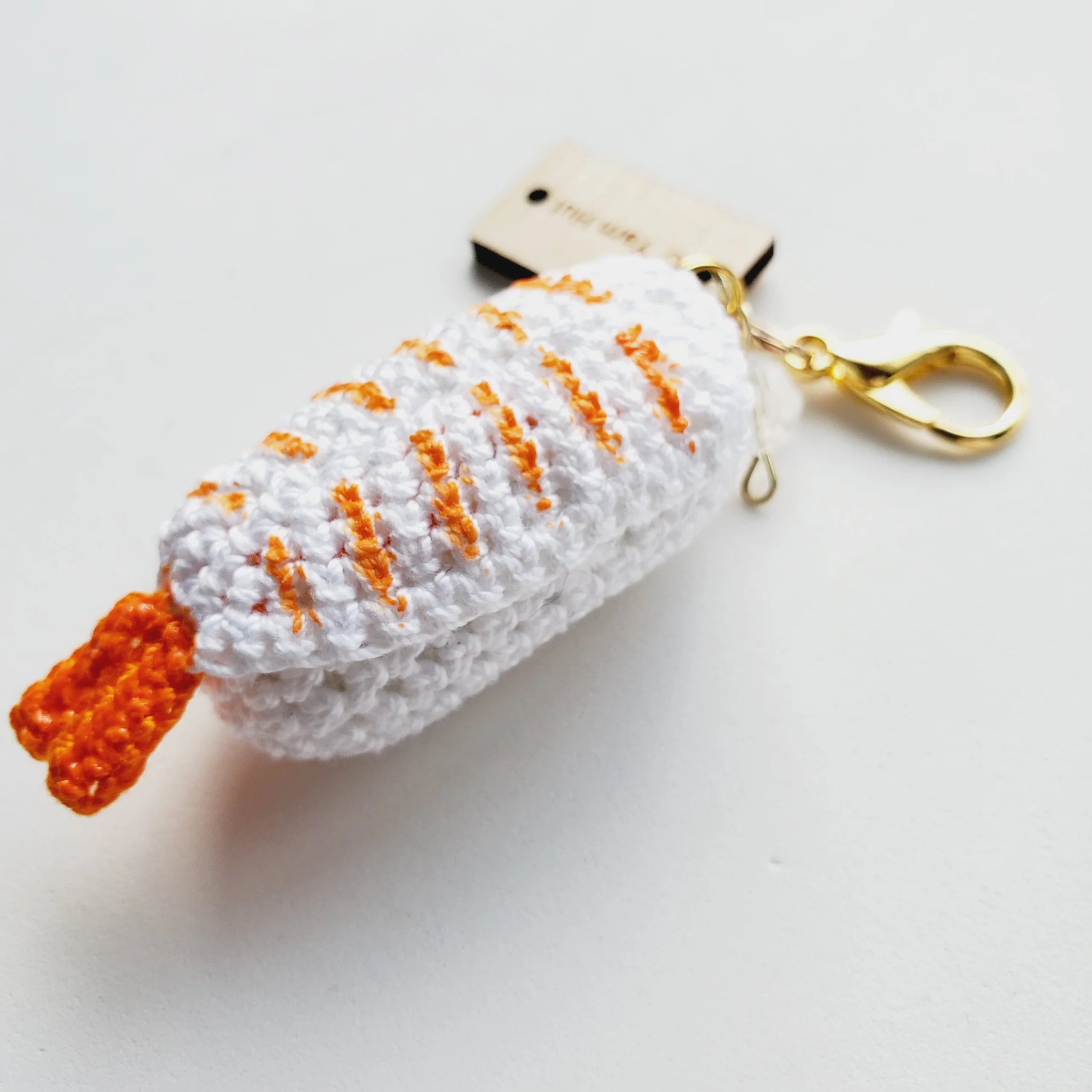 Sushi Shrimp Crotchet Keychain