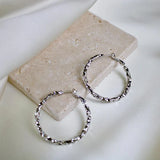 Kara Textured Hoop Earrings