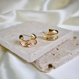 Mara Textured Hoop Earrings