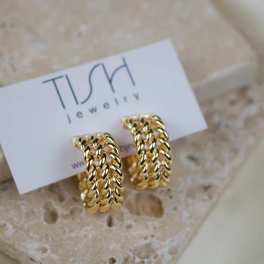 Staci Braided Hoops Earrings