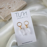 Lou Quartz Charm Earrings