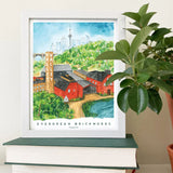 8x10 Print Evergreen Brickworks