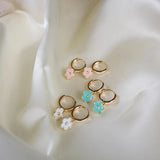 Daisy Flower Earrings - White
